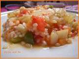 Risotto léger au fenouil, tomates, poivron et carotte