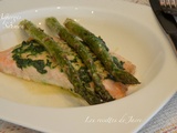 Asperges vertes et saumon au four