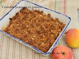 Crumble aux pommes et graines