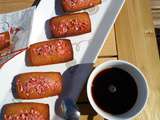 Financiers aux pralines roses