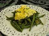 Haricots verts et brouillade d'oeuf