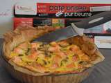 Quiche au saumon sur lit de poireaux