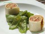 Salade de pois gourmands et mini-wrap