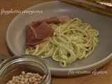 Spaghettis à la crème de courgettes
