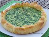 Tarte aux épinards, feuilles de chênes et philadelphia