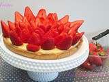 Tarte aux fraises et ganache chocolat blanc