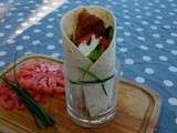 Wrap poisson sauce fromage blanc échalote