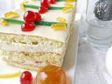 Bûche comme une cassata siciliana, ou cassata sicilienne comme une bûche pour la Battlefood#38