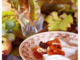 Confit de courge, fleur de cannelle, badiane et yaourt de brebis