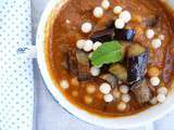 Soupe à l'aubergine  brûlée  et au moghrabieh, Jérusalem, mon amour