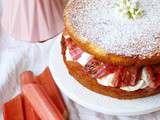 Sponge cake à la rhubarbe rôtie, un petit air anglo-saxon dans mon tea time