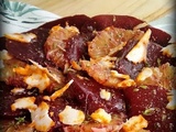 Betteraves rouges et oranges sanguines en salade / Ensalada de remolachas y naranjas sanguíneas