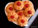 Bouchées aux amandes et cerises confites / bocados de almendras con guindas