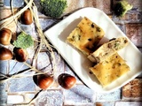 Cake salé aux fleurs de brocolis et marrons / Pastel salado con flores de brocoli y castañas