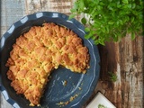 Crumble aux abricots et basilic fin / Tarta crujiente de albaricoques et albahaca fino