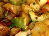 Curry de patatas y aguacates/ curry de pommes de terre et avocats