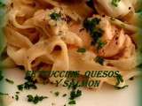 Fettuccine quesos y salmon / Fettuccine fromages et saumon