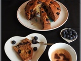 Gâteau aux myrtilles et huile d'olive / pastel de arándanos y aceite de oliva