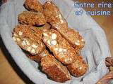 Biscuits italiens - Cantuccini à la rose et aux amandes