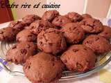 Cookies tout chocolat à la vergeoise et aux noisettes