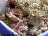 Crumble de courgettes à la feta et jambon fumé