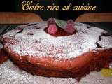 Fondant chocolat noir et framboises