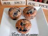 Muffins Bananes/Coco/Myrtilles bien moelleux {sans oeuf, sans beurre}