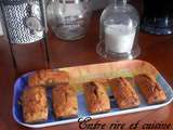 Petits carrot cakes à la farine semi-complète et pépites de chocolat