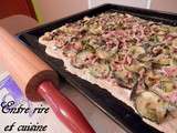 Pizza Courgettes Bacon et Mozzarella