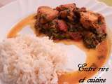 Poulet Palak (plat indien)