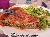 Quiche à la salade cuite et au poulet rôti {pour ne pas jeter de la salade flétrie...}