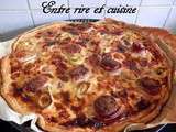 Quiche à la Saucisse de Thuringe lardée, Enroulés de courgettes et Tomates cerise