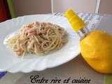 Spaghetti au Citron, au Saumon et à l'Aneth