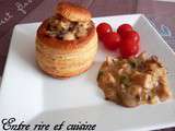 Vol-au-vents au Poulet, courgettes, champignons à la Béchamel