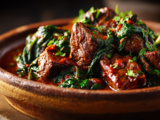 Agneau épicé aux épinards