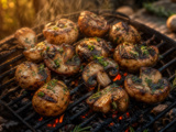 Champignons marinés au barbecue