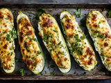 Courgettes farcies à la ricotta et au comté