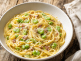 Fèves à la carbonara