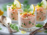 Mousses de saumon aux herbes