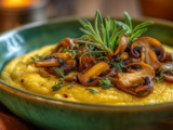 Polenta au potiron et aux champignons
