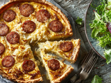 Quiche à la choucroute et saucisse