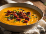 Soupe de citrouille au chorizo
