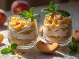 Verrines façon tarte aux pêches