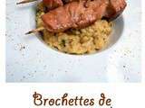 Brochettes de saumon teriyaki