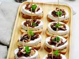 Bruschetta caprice confit d’oignon