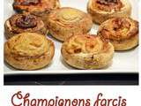 Champignons farcis au foie gras de canard