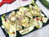 Copeaux de courgettes en salade