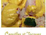 Coquilles St Jacques au lait de coco aux épices