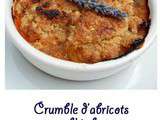 Crumble d'abricots aux sablés bretons et à la lavande