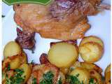 Cuisses de canard confit, pommes de terre sarlardaises